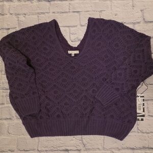 HYFVE Purple V-Neck Sweater